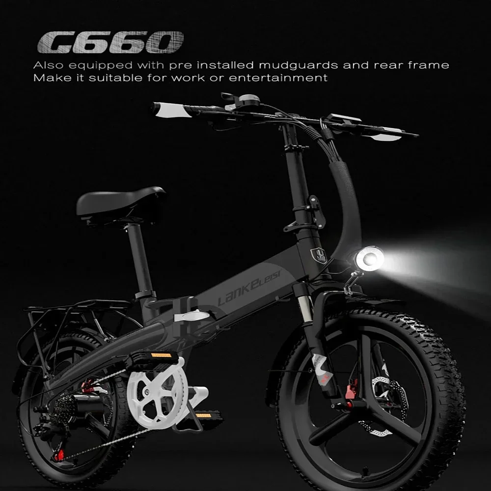 G660 Electric Bike 500W Motor 48V12.8AH battery 20-inch tires portable urban Electric Bicycle 35KM/H adult assist Electric Bike