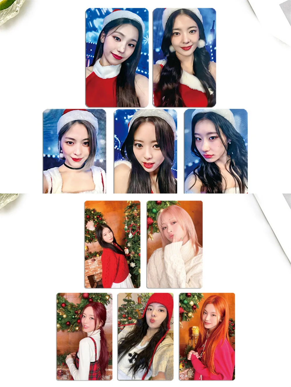 KPOP ITZY Christmas Random Card 5PCS RYUJIN CHAERYEONG YUNA Postcard Double-sided LOMO Small Card Fan Collection Star Peripheral