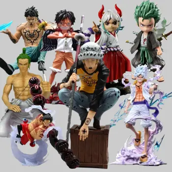魯夫、羅羅諾亞·索隆、岡、七武海、大和可動人偶 海賊王手辦 PVC收藏模型 動漫雕像擺飾玩具禮品 6 最佳銷售 索隆海賊王手辦 - №6