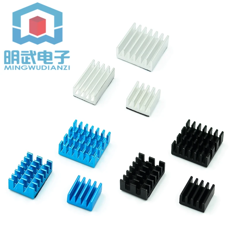 4th Generation Pi 4B Anodized Color Heatsink Motherboard IC Heatsink With Adhesive
