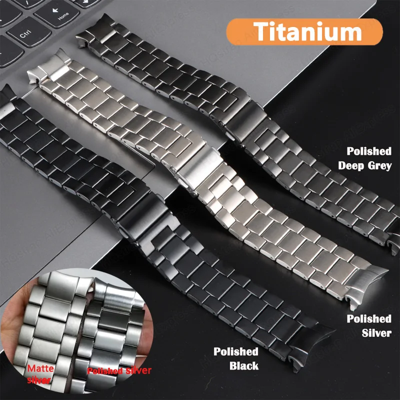 Titanium Stainless Steel Strap for Samsung Galaxy Watch 6 Classic 43 47mm 40/44mm Band for Galaxy Watch 6 5 4 No Gaps Wristband