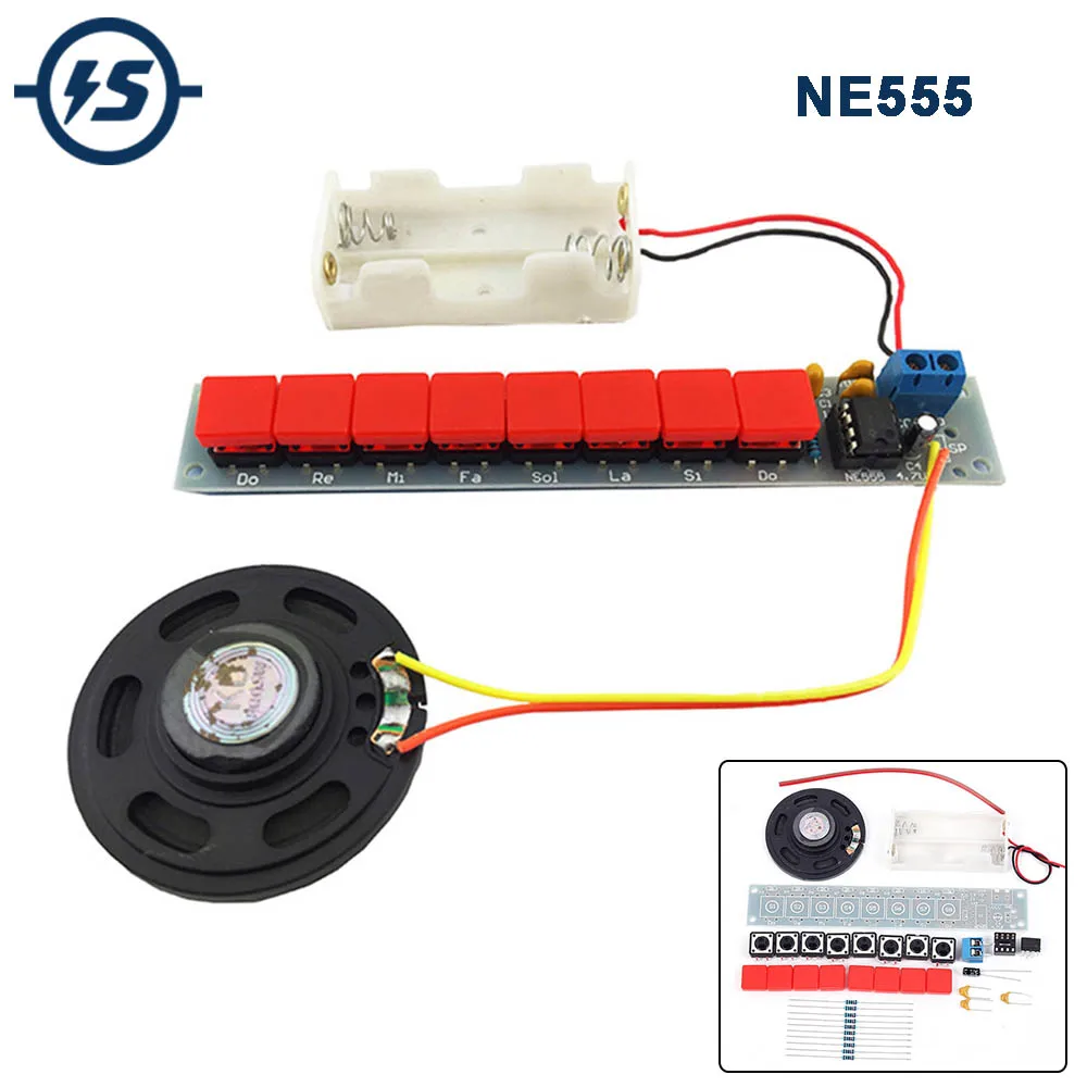 NE555 DIY Electronic Kit Piano Organ Player DIY Soldering Project Practice Suite Component Welding Practice Learning