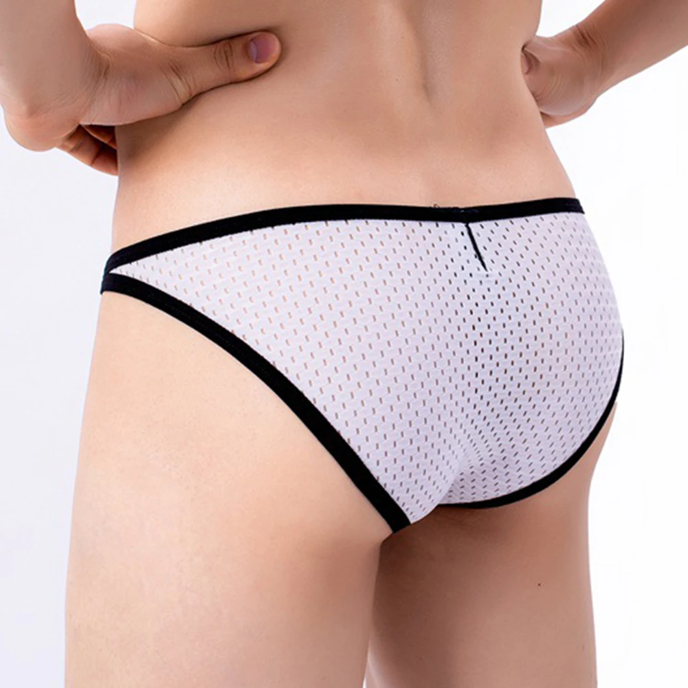 

Мужские сексуальные трусы, крутые ледяные шелковые трусы с низкой посадкой, U-образная сумка, стринги Homme, бикини, высокоэластичные трусики с низкой талией для мужчин