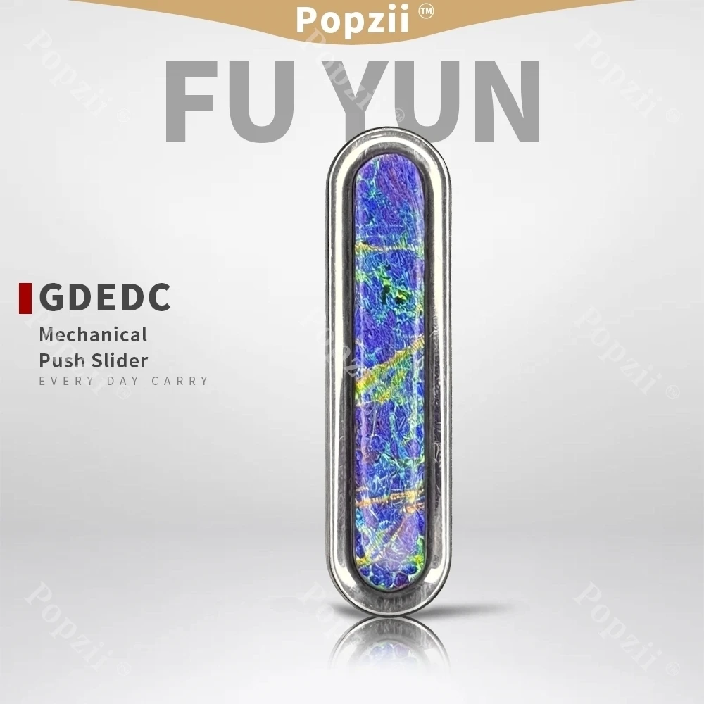 GDEDC Seasoning Label Stainless Steel DIY Coating Mechanical Push Slider Adults Stress Relief Toy Cool Gadget Anxiety Toys