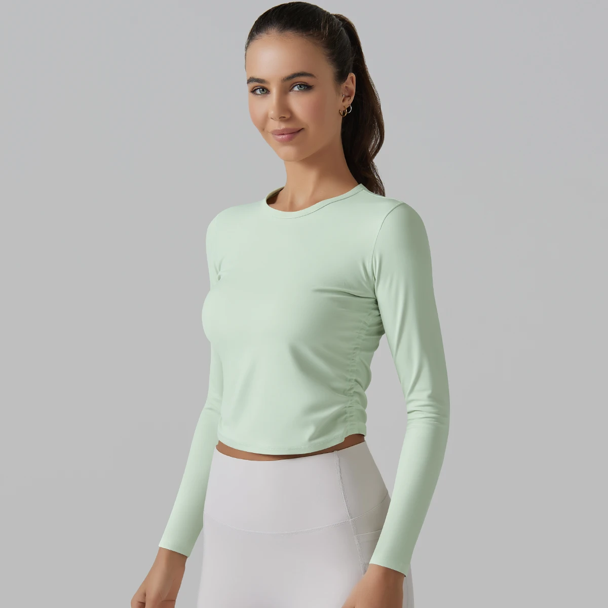 Camicia a maniche lunghe da donna Yoga Naked Feel Skin Friendly traspirante girocollo t-Shirt Fitness abbigliamento da palestra camicie sportive