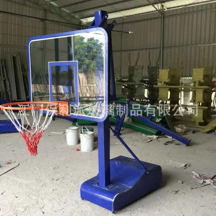 small tempered glass backbaord blue mini movable basketball stand