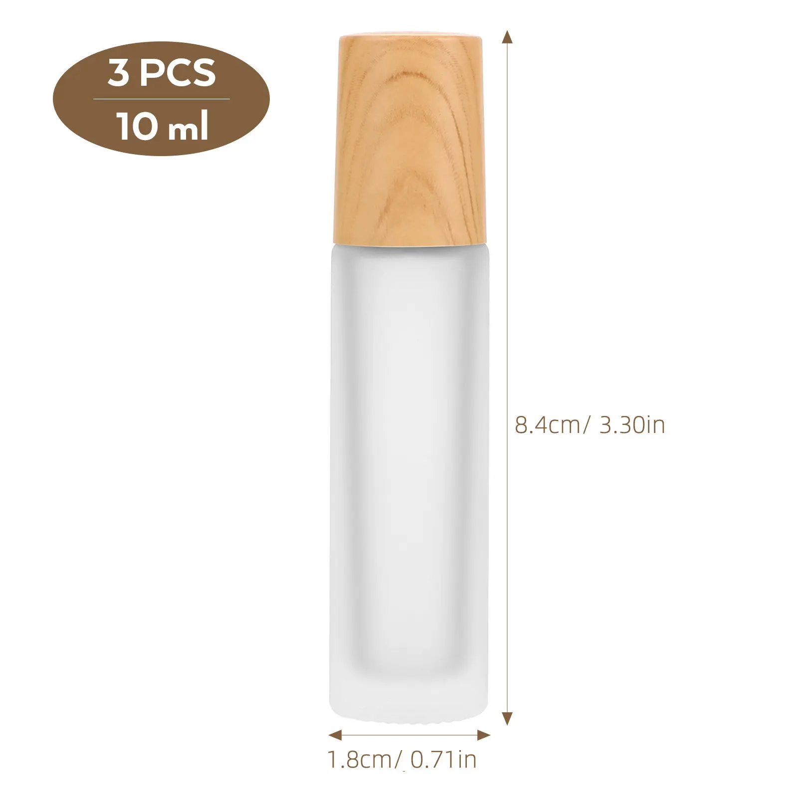 3Pcs Essential Oil Roller Bottles Leakproof Refillable Glass Travel Size Perfume Roll on Bottles Compact Design