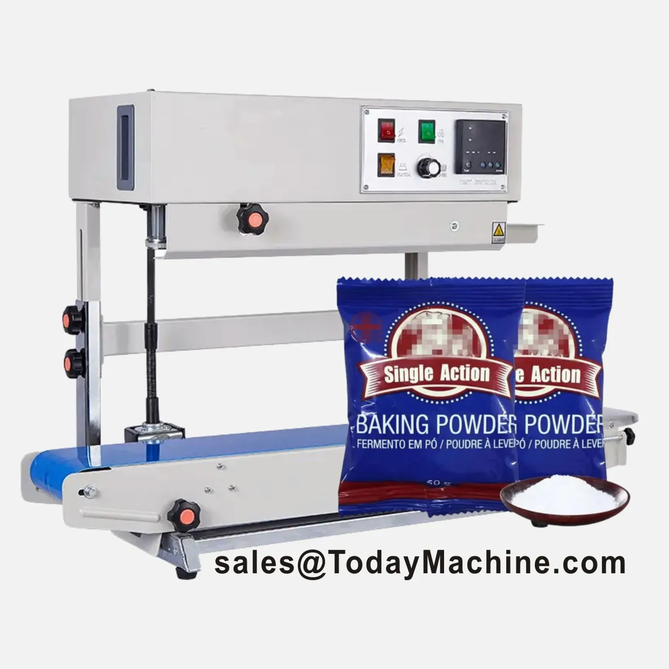 Nitrogen Gas Flushing Vacuum Continuous Band Sealer Sealing Machine With Ink Roller