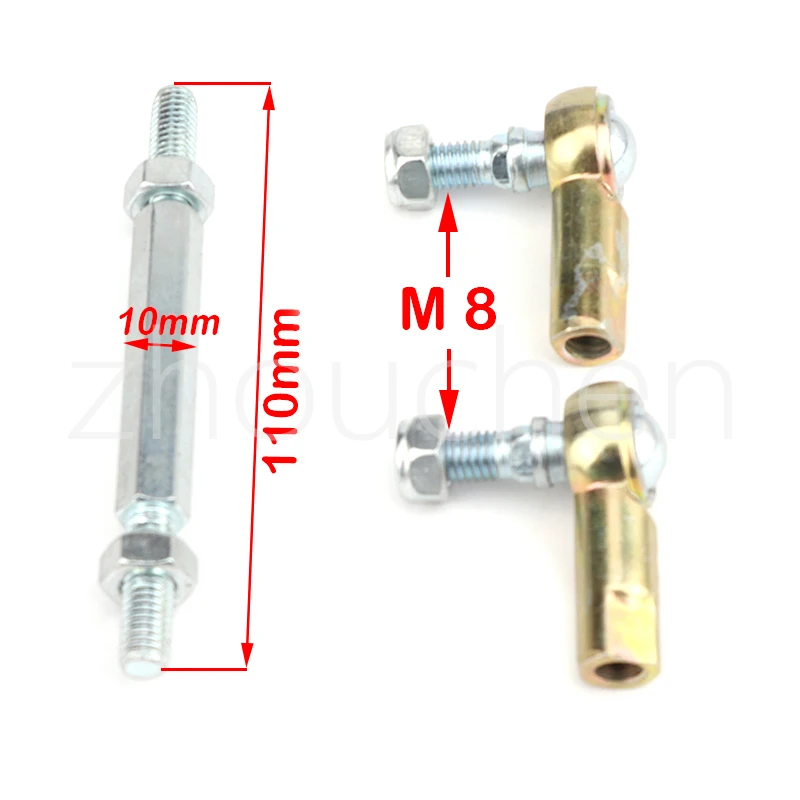 1 Pair/2 Sets 90mm/110mm M8 Steering Tie Rod kit Ball Joint For 2 Stroke Electric Mini Kids ATV Go Kart Buggy Scooter Parts