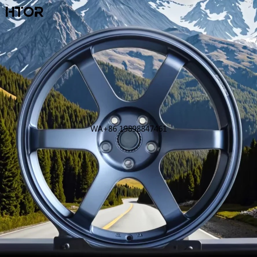 

HTOR Gunmetal/bronze/black/silver 4x100 4x114.3 5x100 5x114.3 Concave 15 16 17 18 Inch Te37 Alloy Wheel Rims for Passenger Car