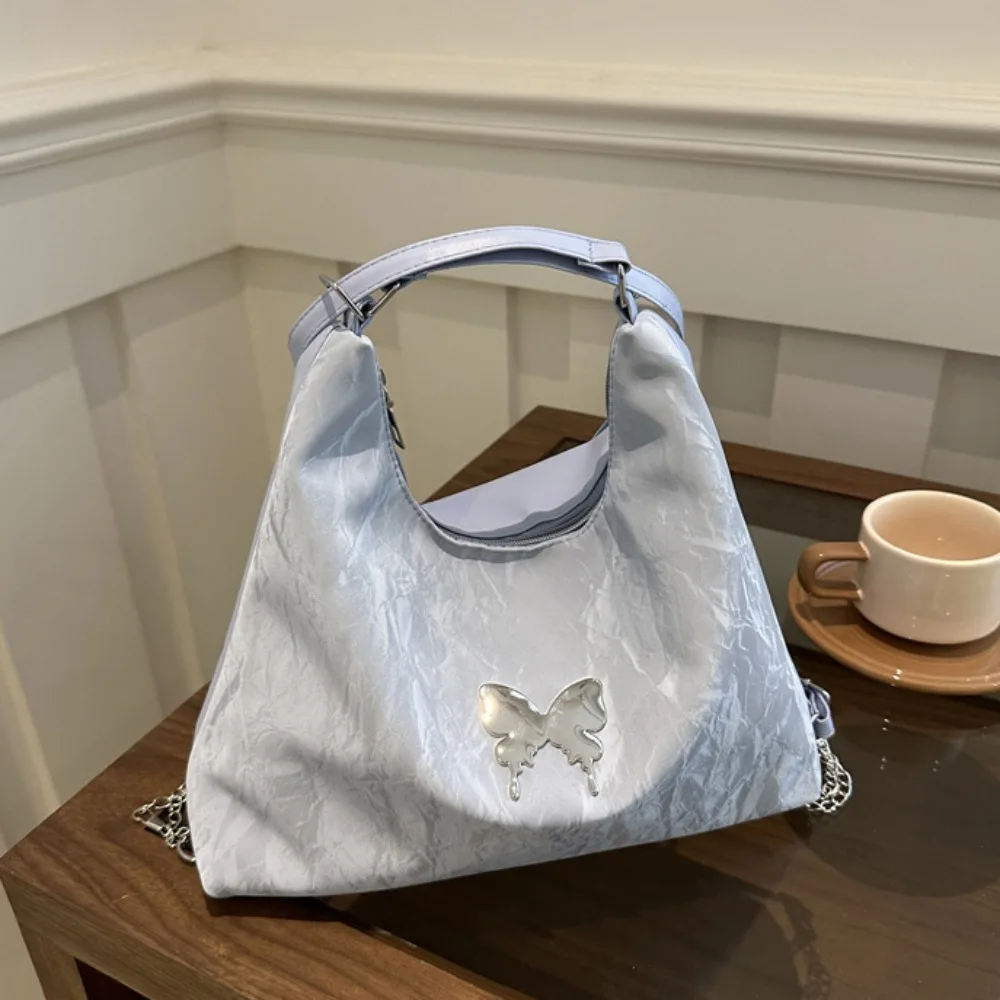 

Tote Bag Butterfly PU Backpack Brown Three uses Solid Color Shoulder Bag Large Capacity Handbag Retro Crossbody Bag Gift