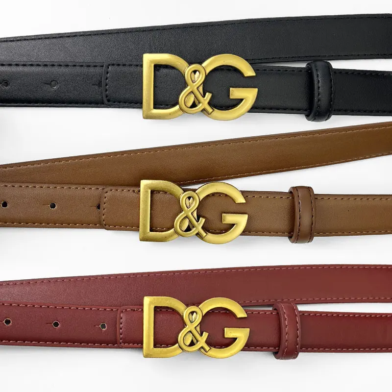

New style fashion all-purpose decorative jeans women's double C letter belt simple niche ins casual waistband women