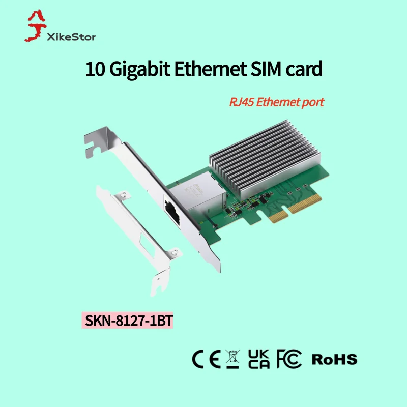 XikeStor Network Card 1BT Supports Speed up to 10Gbps 2.5Gbps 5Gbps 10Mbps 100Mbps 1000Mbps for Enhanced Data Transfer