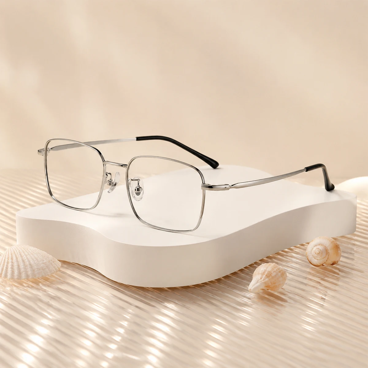 نظارة معدنية مربعة الشكل مضادة - مراجعة Men'S Fashion Non Prescription Glasses وسعره