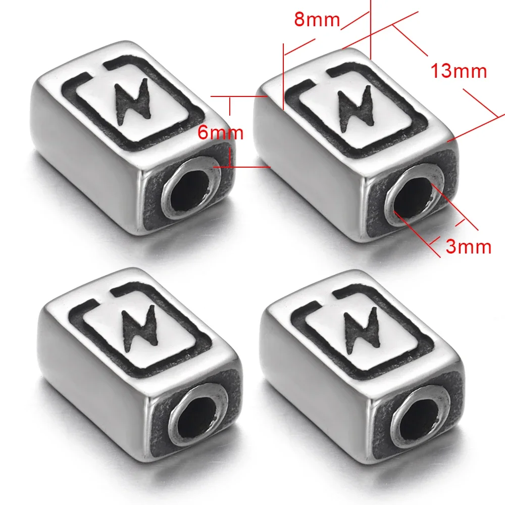 Stainless Steel Small Hole 3mm lightning Beads Spacer for Beaded Bracelet DIY Jewelry Making 316L Metal Charms Accessories