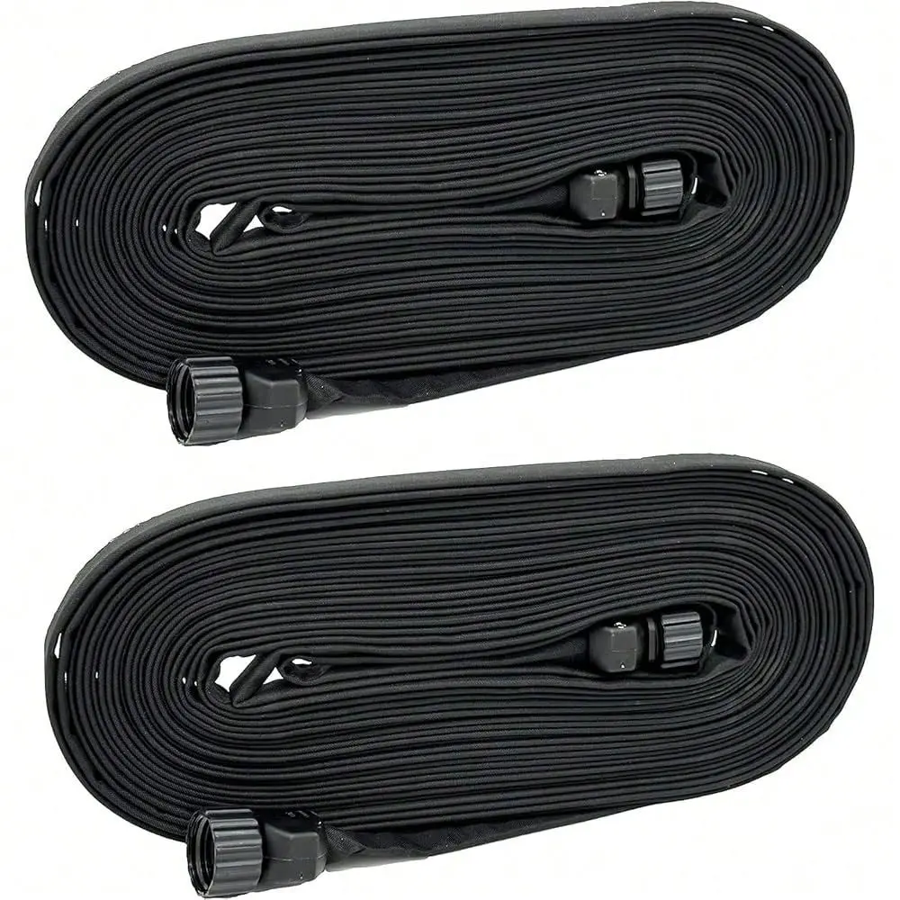 

Mountain Goods Soaker Hose Flat 25Foot Pack Of 2 Heavy Duty Double Layer Design Saves 70 Water Consistent Drip Throughout Hose