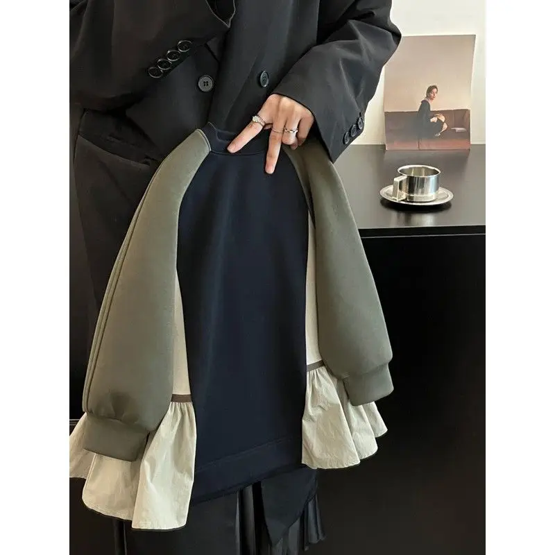 فساتين ربيعية كورية جديدة للأطفال والفتيات بتصميم أنيق، تتميز بغطاء للرأس بأكمام طويلة ومحبوب الألوان