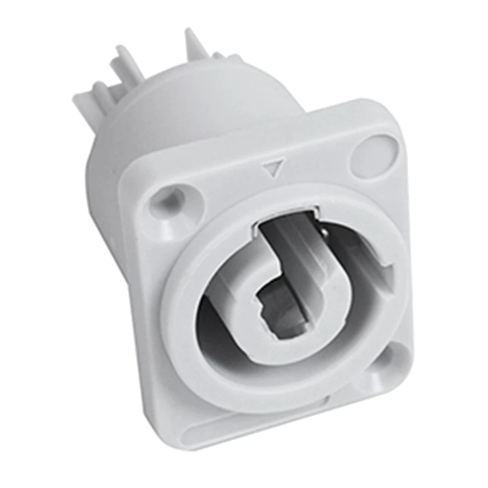 A57G-10PCS Conector Powercon 3 pines 20A 250V Panel de altavoz de alimentación hembra para iluminación de escenario de pantalla LED, gris