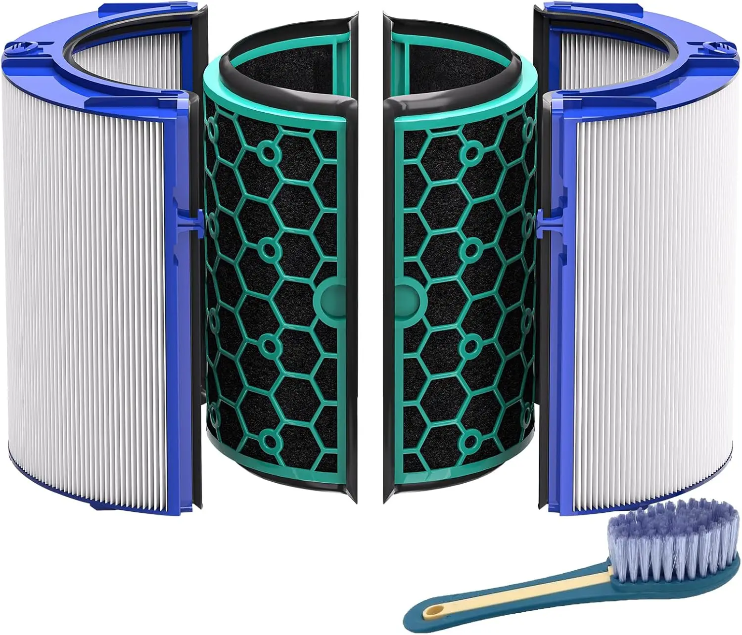 

TP04 Replacement Filter Compatible with Dyson TP04 DP04 HP04 TP05 DP05 Air Purifier, 360° Combi Glass Filter & Activated Car