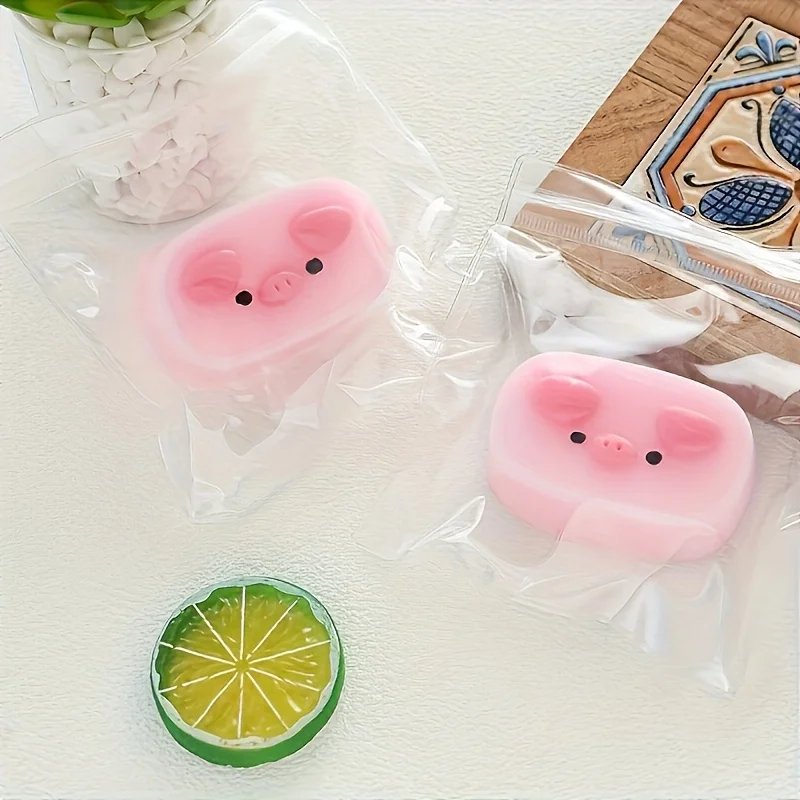 Bonita decoración colgante de cerdito de queso: suave amuleto blando relajante de tiro lento, regalo para aliviar el estrés para fiestas, vacaciones, niños y A