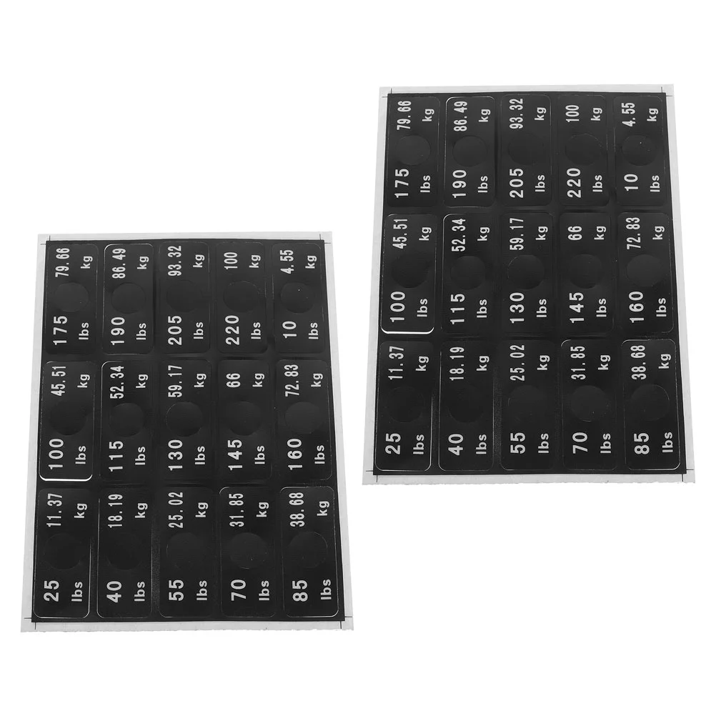 

2 Sets Fitness Equipment Label Stickers Weight Counterweight Numeral Adhesive Gym Tags Dumbbell Rack Kettlebell Easy