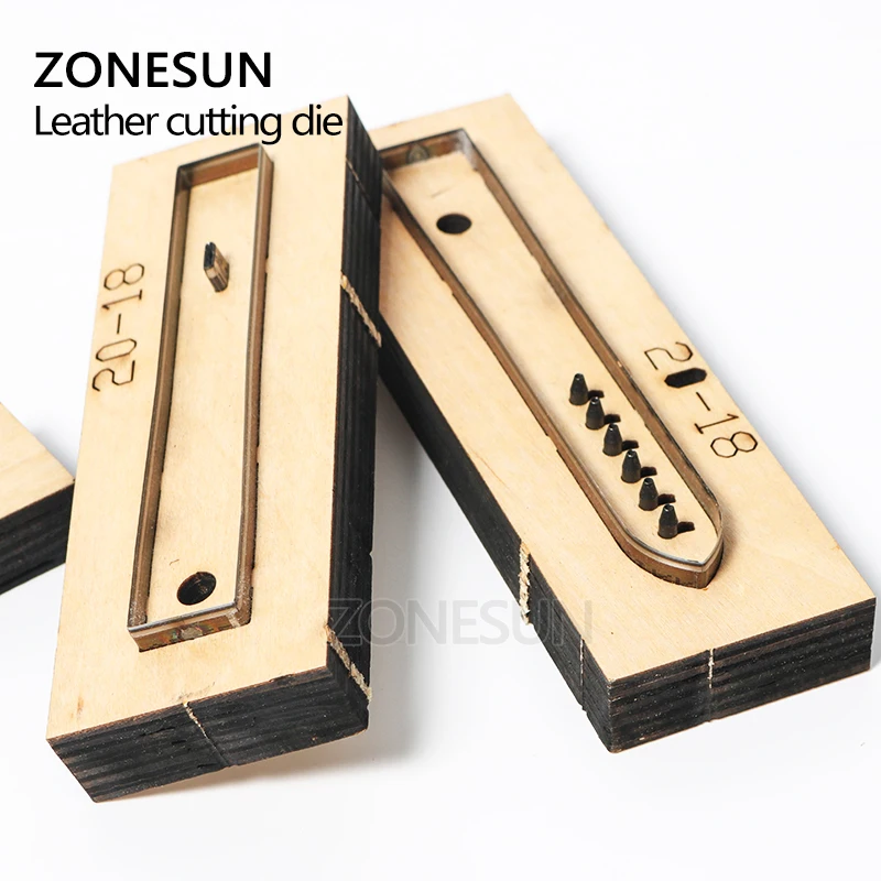 ZONESUN 20-18 Customized Leather Cutting Die Leather DIY Craft Supply Watch Band Strap Wooden Template Punching Knives Mould