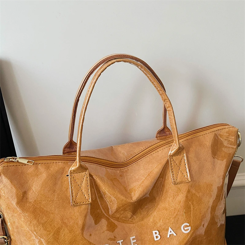 Modische Hochwertige Transparente PVC-Tragetasche mit Großer Kapazität, Wasserdichte Jelly-Tasche, Outdoor-Handtasche für Tägliche Reisen und Tourismus – Detail 12