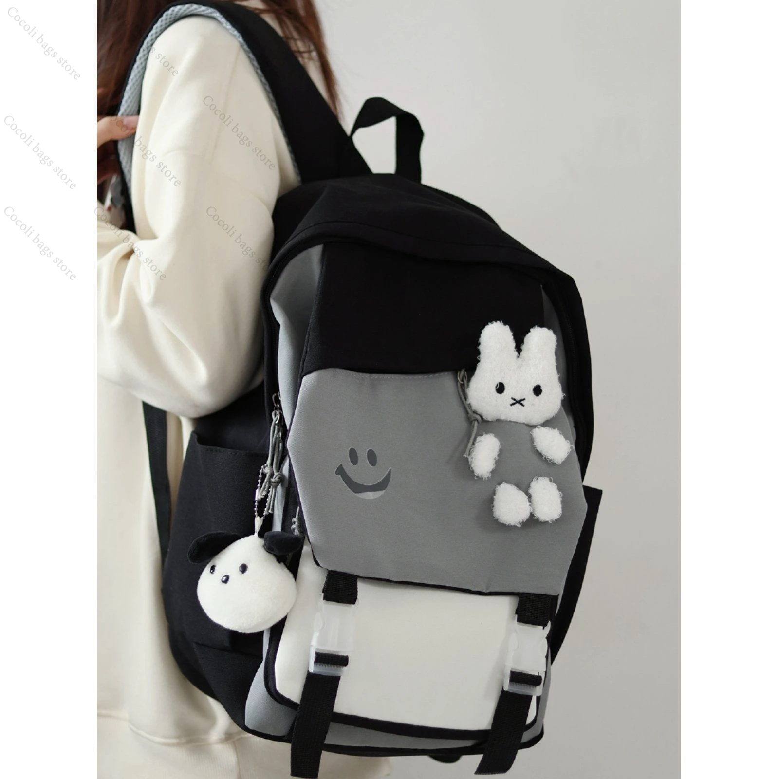 Color Block School Backpack Large Capacity School Bags for Girls Teenage Youth Backpacks Backpacks for Children Primary School