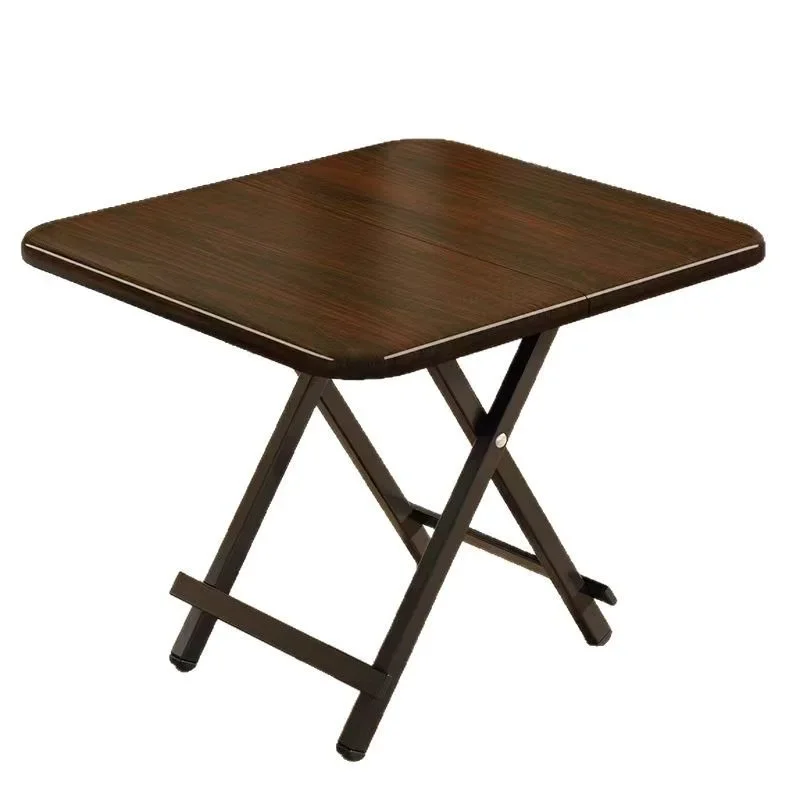 

Black 4 Seats Black Square Wooden Folding Dining Table Set 4 Chairs