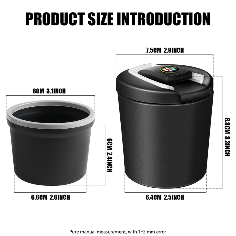 Hub Caps 1pc Automatic Car Ashtrays Portable Car Auto LED Light Cigarette Cigar Ash Cylinder Smoke Cup Holders Accessory For Alf