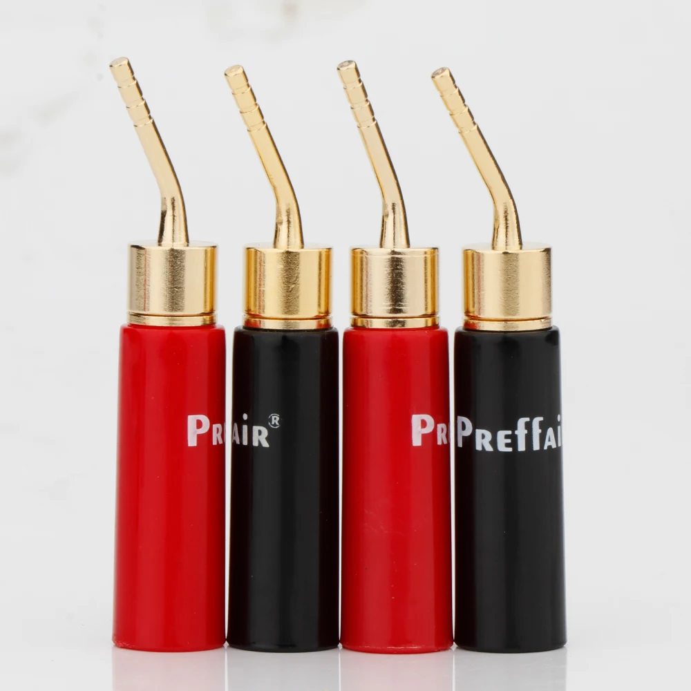 سدادة موزة مطلية بالذهب Preffair ، موصل أسلاك ، سدادات مكبر صوت ، محطات طرفية ، دبوس مستقيم ، محول 2 الأسلاك