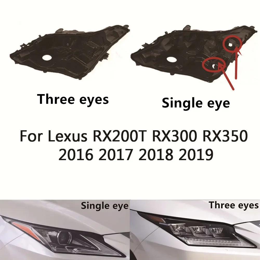 HTTCY  For Lexus RX200T RX300 RX350 2016 2017 2018 2019 Headlight Base Headlamp House Car Rear Base Auto Headlight Back House
