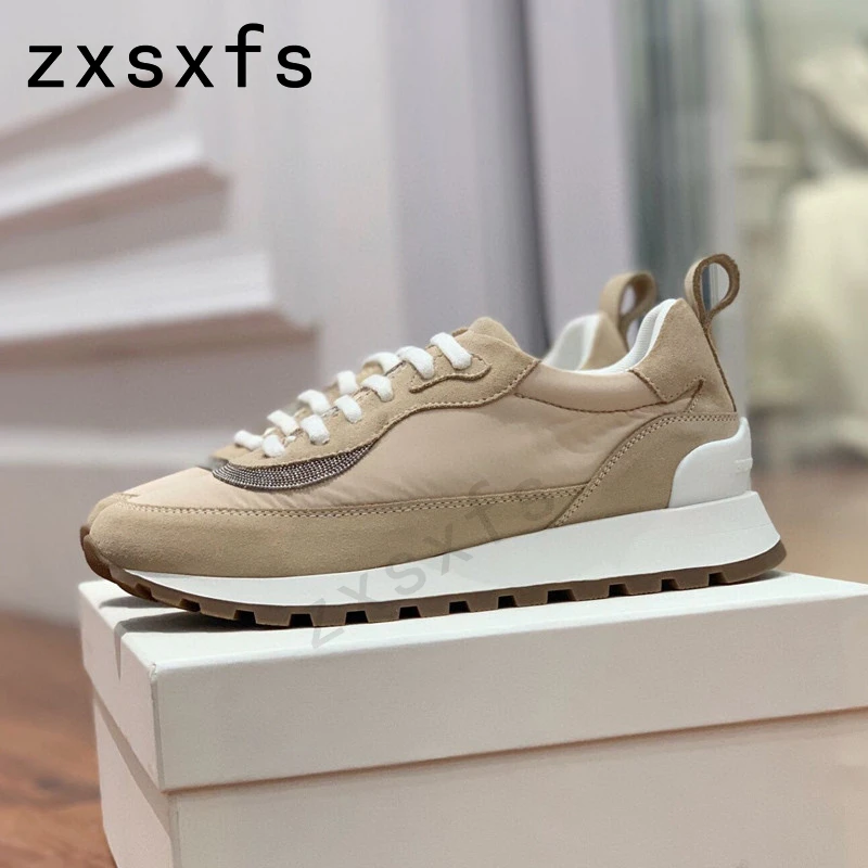 New Breathable Sneakers Flat Driving Shoes Women Round Toe Lace Up Casual Jogging Walk Shoes  Sports Running Shoes 2022