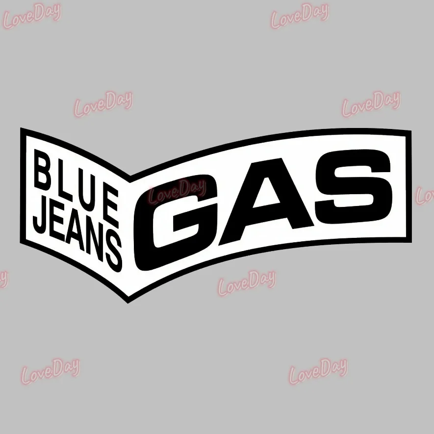 GAS GP Motorcycle Race Sponsor GAS Jeans Logo Sticker Decal Vinyl Racing Helmet Decorative Car Sticker Moto Culture Stickers
