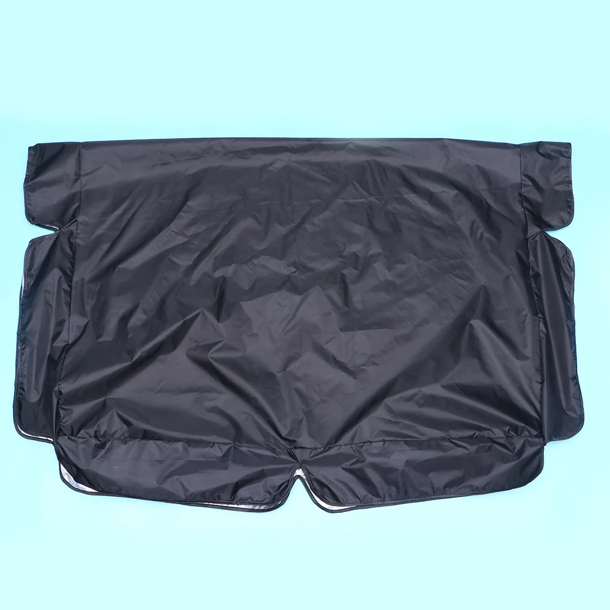 

Waterproof Garden Swing Cover 142X120Cm Black Dustproof Outdoor Protector With Elastic Band Scallop Edge For Patio