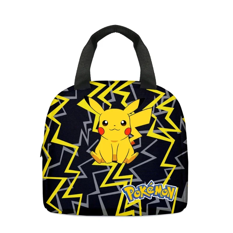 Gorący Pokemon Kawaii Pikachu Student Anime przenośne pudełko na drugie śniadanie śliczne Pokemon seria dzieci szkolna torba na drugie śniadanie