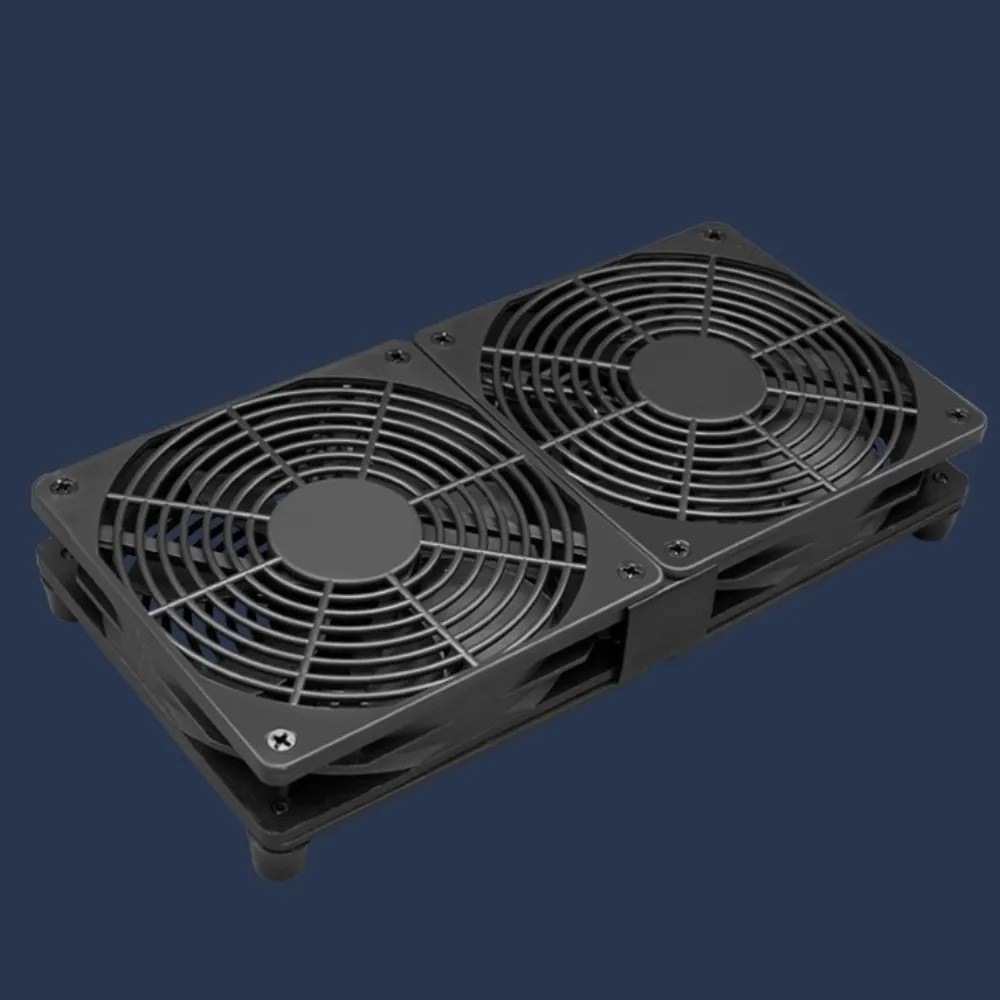 

DC 5V Router Cooling Fan Dual Fans with Switch Router Cooling Stand Bracket Slient USB Radiator Base Optical Modem/Router