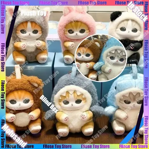 Mofusand Scatola cieca in vinile Serie Squalo Gatto Scatola sorpressa Giocattolo Figura anime Ciondolo carino Modello bambola Ornamento da collezione Regali giocattolo