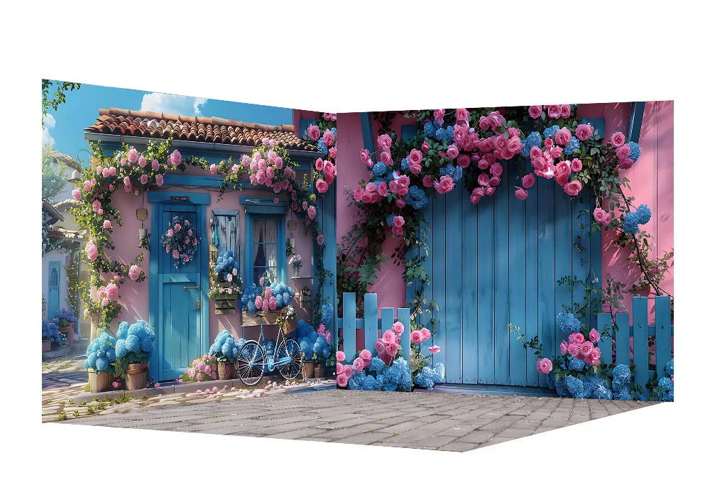 용수철 슬로우 샵 사진 배경, 정원 나무 보드 벽, 고상한 장식, 어린이 초상화, 스튜디오 배너용 배경