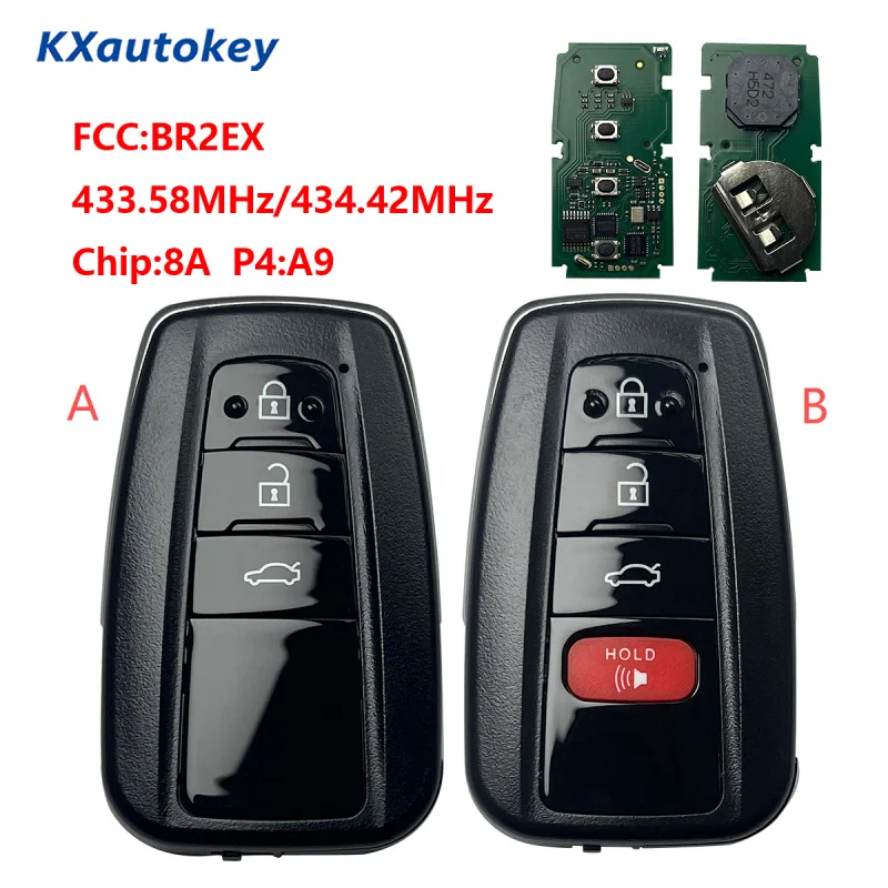 

KXK007011For Toyota Camry 2018-2019 Smart Key Replacement FCCID-BR2EX Complete Smart Remote Key For Toyota