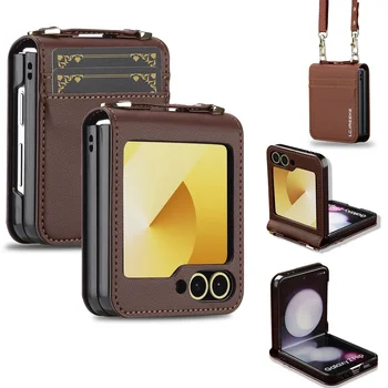 Wallet Crossbody Phone Case For Samsung Galaxy Z Flip 7 FE 6 5 4 3 Flip6 Flip7 5G with…