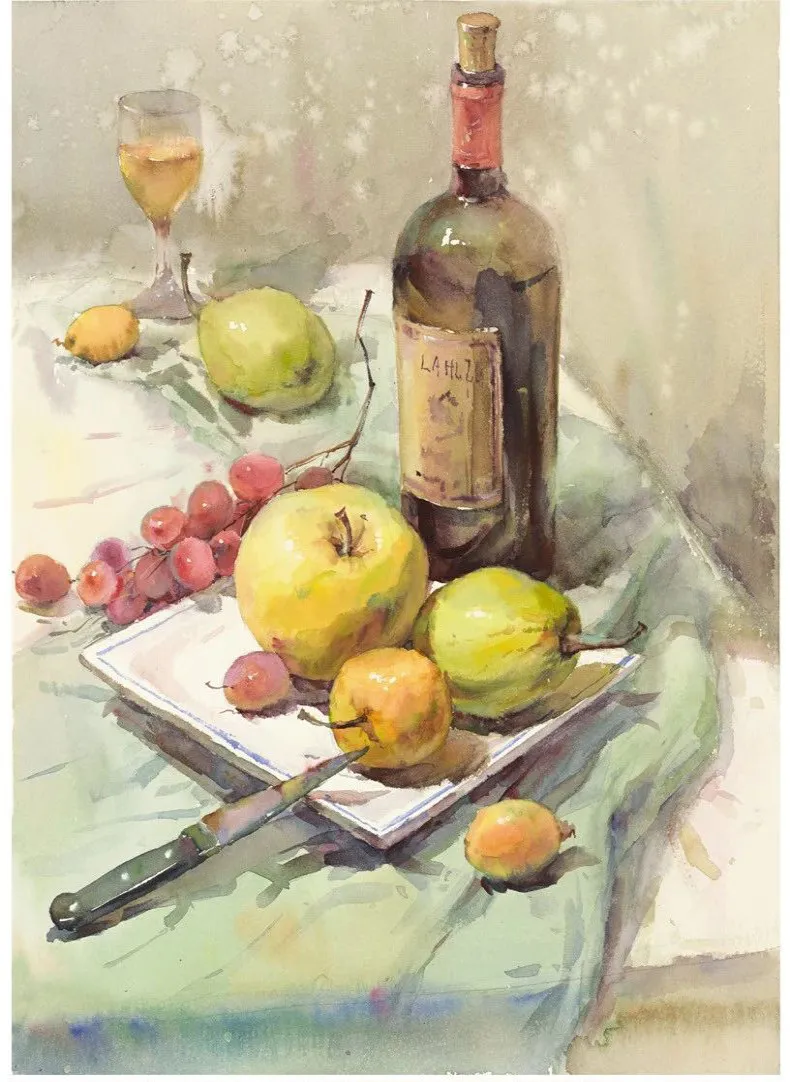 HVV Direction Watercolor Still Life 2021 Wang Ting Basic Color Tutorial Fruits Vegetables Detailed Painting Guide Art Book