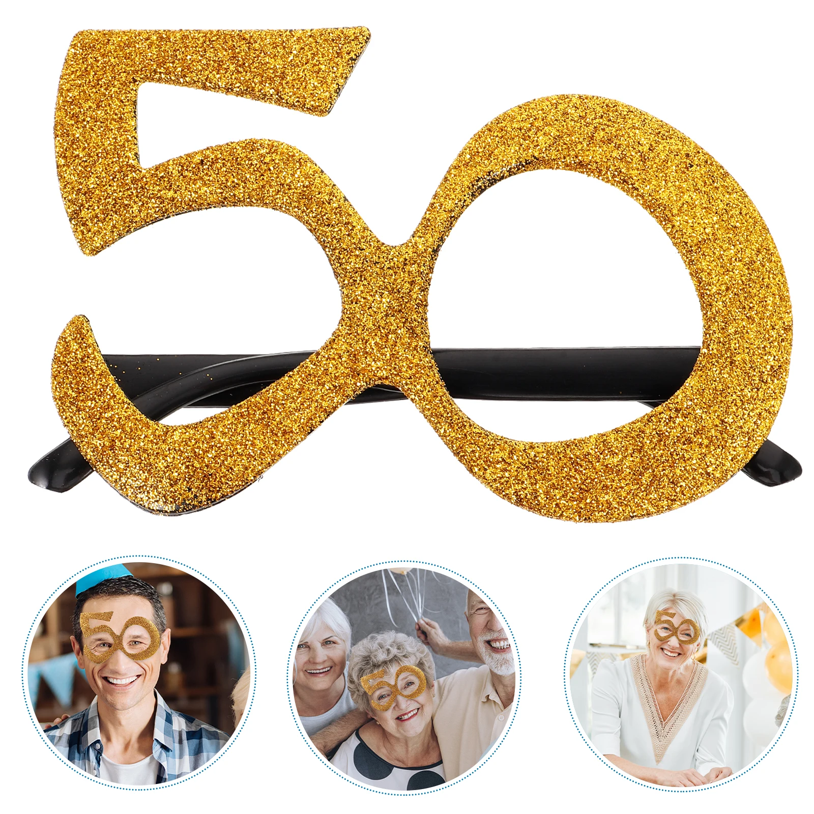 

Glasses Digital Birthday Eyeglasses Personality Party Favors for Adults Women Golden Decoration Decorations Man