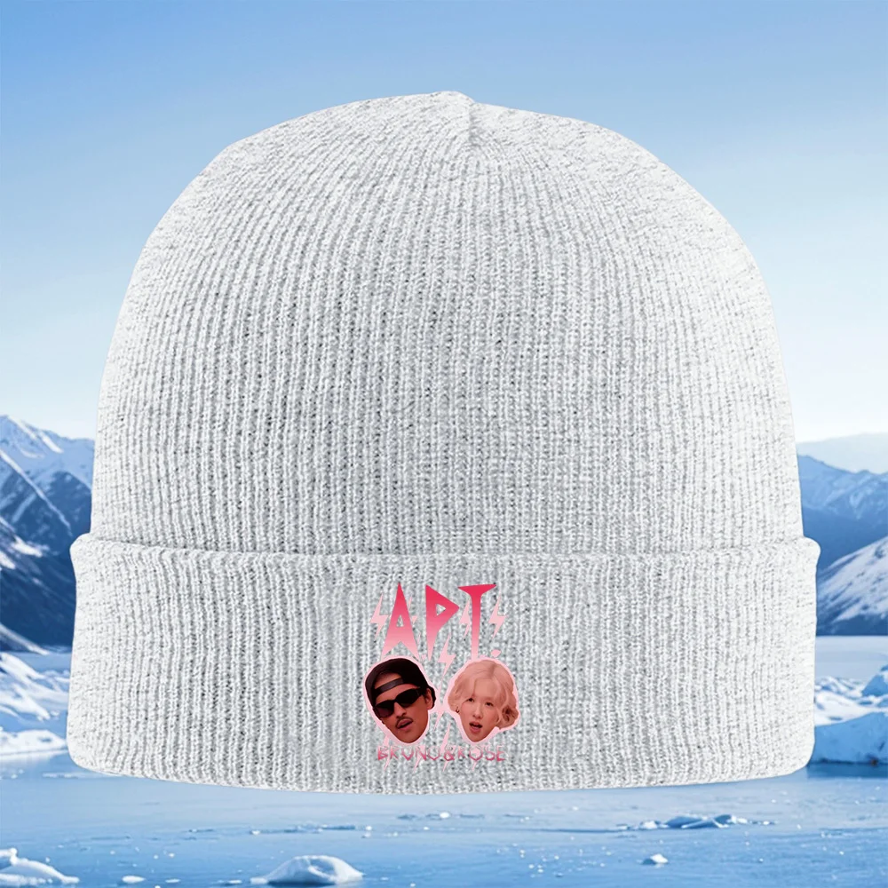 KUNST grafisch met gezichten en bliksem Heren Dames Unisex Gebreide muts Muts Pullover Cap Winter Thermisch Warm Kerstmis Outdoor Cyclus