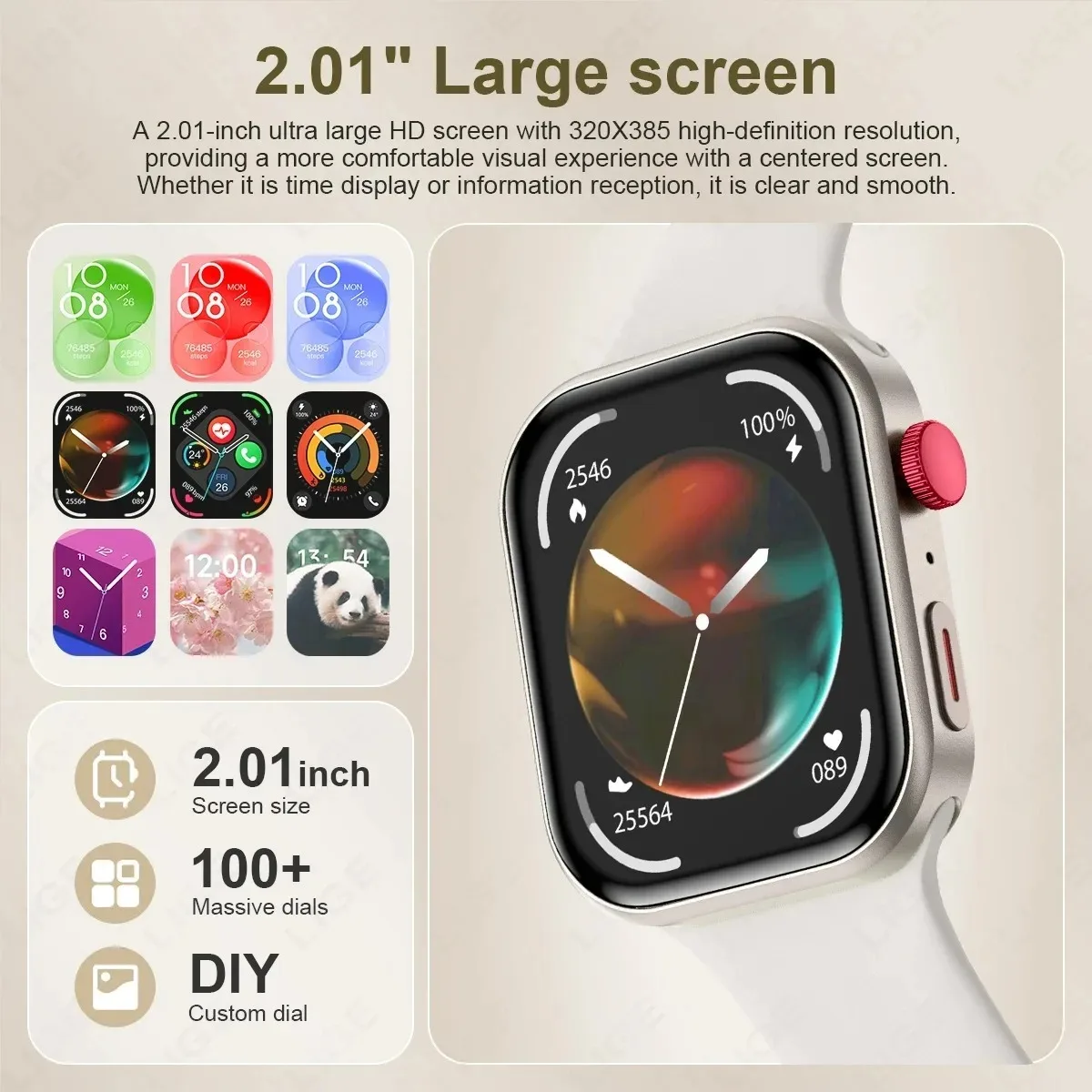 Xiaomi 2026 لـ FIT 3 2.01 "HD شاشة ساعة ذكية للنساء والرجال ساعات بلوتوث دعوة ساعة ذكية 9 جهاز تعقب للياقة البدنية الرياضية