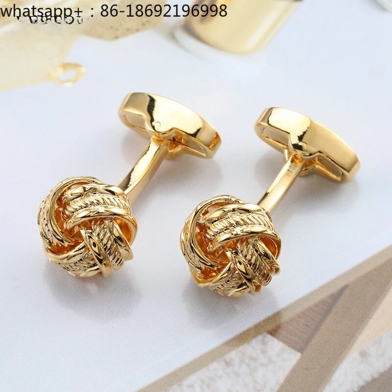 French Braided Cufflinks for Men and Women, Men's Long Cuff Buttons, Business and Professional Formal Wear Cuff Studs