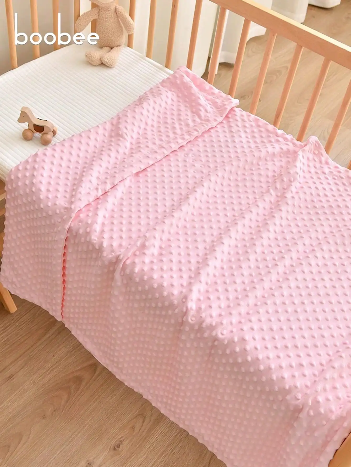 قطعة واحدة من بطانية صغيرة فائقة النعومة ومنقوشة - مناسبة لبطانية قماط، لحاف، بطانية غطاء، مناسبة للربيع والخريف والشتاء، هدية مثالية لحفلات استقبال المولود الجديد للأطفال. #2