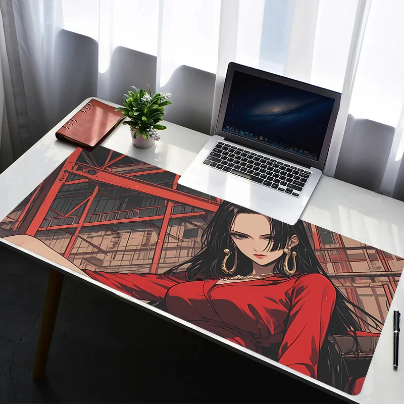 

Mouse Pad Laptop Rubber Extended Desktop Mat Computer One Piece Boa Hancock Gamer HD Mousepad PC Gaming Accessories Keyboard Pad