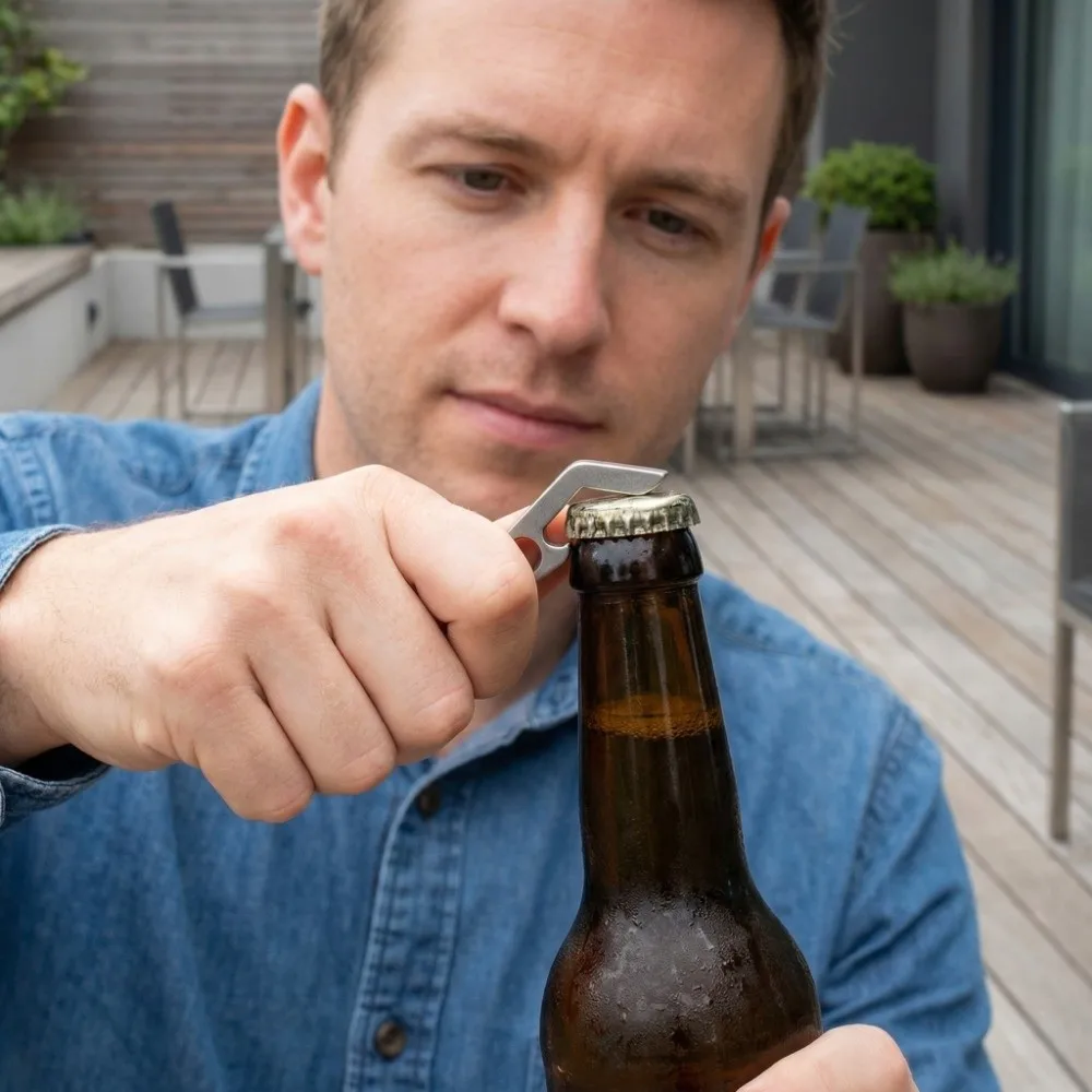 

Small Gadget Metal Bottle Opener Portable Compact Keychain Key Ring Durable Beer Opener Bar