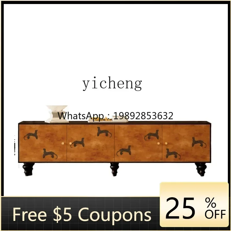 

LYY TV cabinet Solid wood living room storage decorative cabinet Bedside storage Integrated vertical cabinet